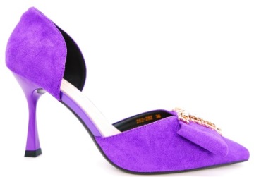 ФИОЛЕТОВЫЕ ЗАМШЕВЫЕ ШПИЛЬКИ С УКРАШЕНИЕМ R39