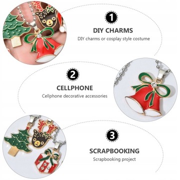 7шт Ожерелье с изображением лося Рождественское ожерелье с