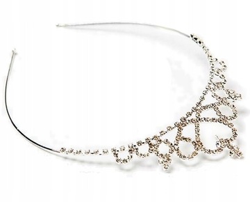 DIADEM TIARA ozdoba, opaska do włosów KORONA ślub
