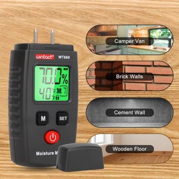 ИЗМЕРИТЕЛЬ ВЛАЖНОСТИ ДЛЯ ДЕРЕВА ИЗМЕРИТЕЛЬ ВЛАГИ БЕТОНА КИРПИЧ ШТУКАТУРКА ЖК-дисплей