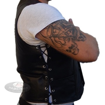 МОТОЦИКЛЬНЫЙ ЖИЛЕТ КОЖАНЫЙ С ОРЛОМ L