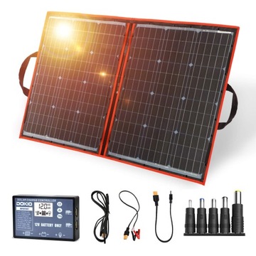 DOKIO SKŁADANY PANEL SŁONECZNY MOC 100W
