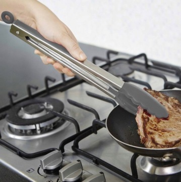 КУХОННЫЕ ЩИПЦЫ СТАЛЬ СИЛИКОНОВЫЙ ГРИЛЬ ДЛЯ МЯСА