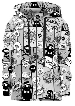 Dziecięca Bluza rozpinana Comic Gray 122 HIT