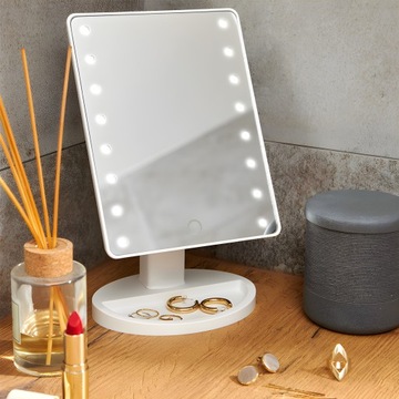 ЗЕРКАЛО ДЛЯ МАКИЯЖА С ПОДСВЕТКОЙ ЗЕРКАЛО СО СВЕТОДИОДНОЙ ПОДСВЕТКОЙ С РЕГУЛИРУЕМОЙ ЯРКОСТЬЮ СВЕТА