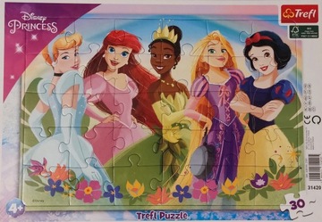 Puzzle TREFL RAMKA płaskie DISNEY PRINCESS KSIĘŻNICZKI 30 elementów