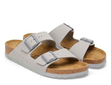 Klapki damskie szare BIRKENSTOCK ARIZONA BF STONE COIN 1027696 39