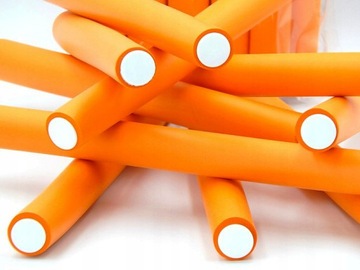 Длинные резиновые бигуди 240мм Оранжевые 16мм