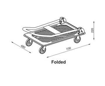СКЛАДСКИЙ АВТОМОБИЛЬ, СКЛАДНАЯ ПЛАТФОРМА, 150 КГ, СТАЛЬ
