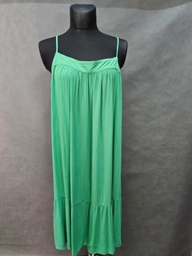 George sukienka letnia zielona midi na ramiączkach maxi 48 50