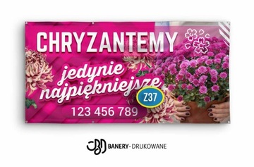Baner Reklamowy 2mx1m Chryzantemy - REKLAMA Z37