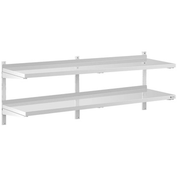 PÓŁKA WISZĄCA ZE STALI NIERDZEWNEJ KUCHENNA 180 cm