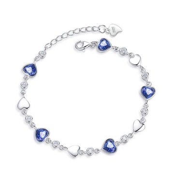 Romantyczna bransoletka Ocean Heart,S925 Srebrny