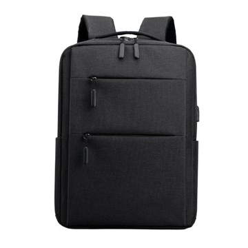 Extra Large Backpack for Men USB Simple Shoulder School Bag School Black