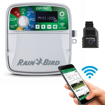 STEROWNIK DO NAWADNIANIA ZEWNĘTRZNY RAIN BIRD WIFI ESP TM2 4 SEKCJE + MODUŁ