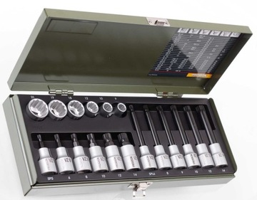 Набор головок бит PROXXON PR23296 1/2 XZN 5–21 мм