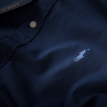 Polo Ralph Lauren Lmęska slim długi rękaw bawełna granatowa r.XXL