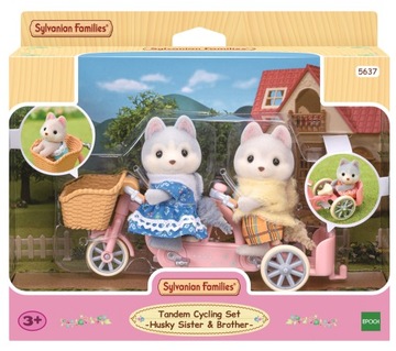 Sylvanian Families Pieski Husky na Rowerze 5637