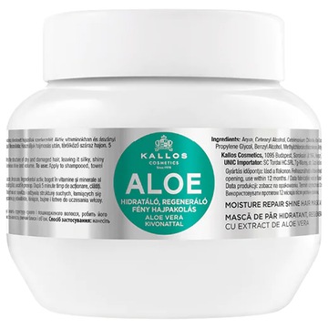 KALLOS ALOE MASKA REGENERACYJNO-NAWILŻAJĄCA DO SUCHYCH WŁOSÓW ALOES 275ML
