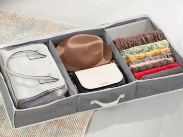 Ящик-контейнер для гардероба, органайзер под кровать, на молнии, большой для обуви, постельных принадлежностей.