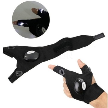 ПЕРЧАТКИ С 2-мя светодиодными фонариками, ВОДОНЕПРОНИЦАЕМЫЕ, УДОБНЫЕ