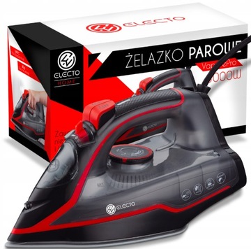MOCNE ŻELAZKO PAROWE CERAMICZNE STRAŻAK 3000W 10w1 INNOWACJA ANTI-DRIP
