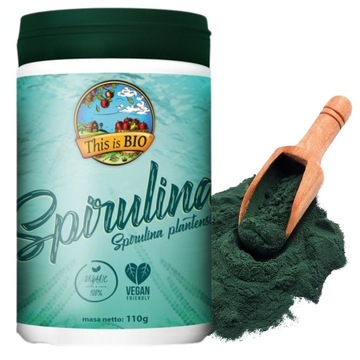 SPIRULINA BIO w proszku Czysta Ekologiczna Certyfikat Chlorofil Witaminy