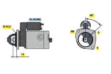 BOSCH STARTÉR (12V, 1,1KW) ABARTH PUNTO