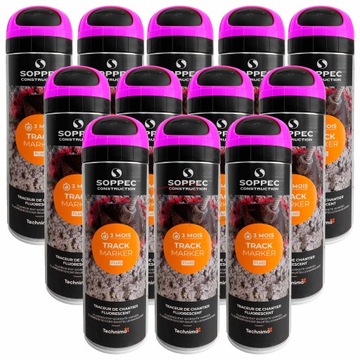 РАСПЫЛИТЕЛЬНАЯ ГЕОДЕЗИЦИОННАЯ КРАСКА SOPPEC FLUO РОЗОВАЯ 12 ШТ.