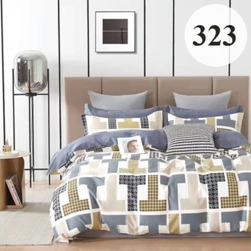 КОМПЛЕКТ ПОСТЕЛЬНОГО БЕЛЬЯ 200х220 УЗОРЫ ИЗ ХЛОПКОВОГО АТЛАСА