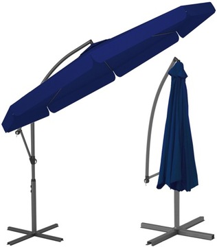 DUŻY PARASOL OGRODOWY Z FALBANĄ SKŁADANY 350CM