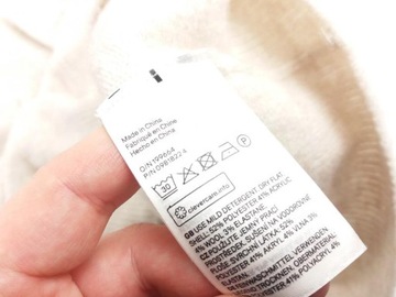 1K H&M BEŻOWY KREMOWY SWETEREK TUNIKA SWETROWA KAMIZELKA WIĄZANA ZIMOWA 42