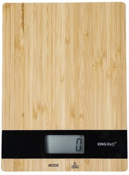 Бамбуковые электронные кухонные весы PRECISE 1г/5кг цифровые KING Hoff