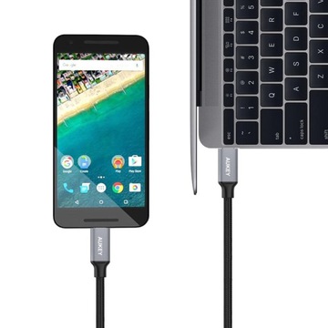 AUKEY CB-CD6 нейлоновый кабель USB C - USB C 2 м