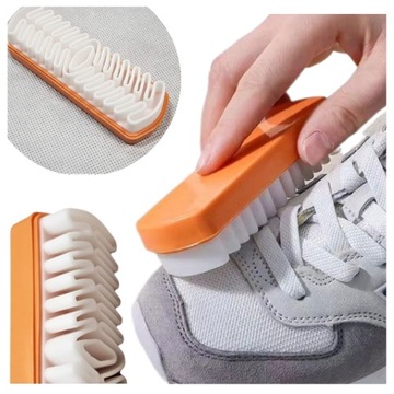 SZCZOTKA DO NUBUKU Z GUMOWĄ KREPINĄ ALKANTARY NUBUKU ZAMSZU TAPICERKI BUTÓW