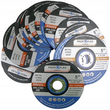 TARCZA TARCZE DO CIĘCIA METALU INOX 125x1mm 10szt