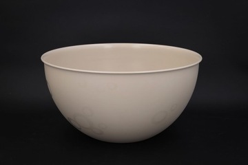 Миска с крышкой, большая, 29 см, кухонная пластиковая универсальная миска бежевого цвета, 6л.