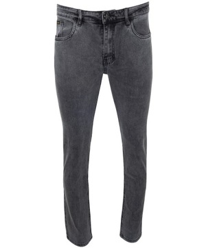 Spodnie męskie jeans W42 108-112cm szare dżinsy