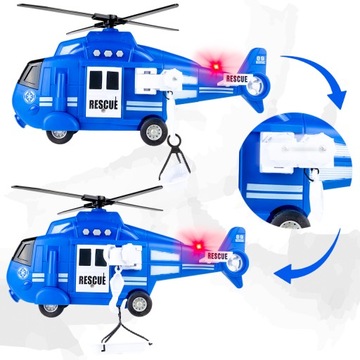 ВЕРТОЛЕТ ПОЛИЦИЯ ПОЛИЦИЯ СПАСАТЕЛЬНЫЙ ЗВУКОВОЙ СВЕТ ПРОЕКТОР ИГРУШКА