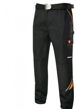 Spodnie robocze monterskie wzmacniane do pasa czarne Professional black 44