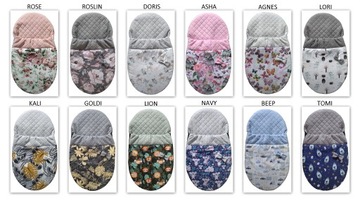 Осенний спальный мешок 3 в 1 для гондольной коляски ROSE