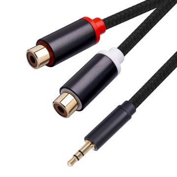 Кабель 3,5 мм с двойным разъемом RCA «папа-мама»