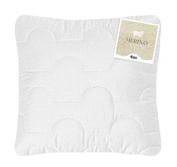 Poduszka pikowana 40x40 wełna MERINO AMZ Bawełna