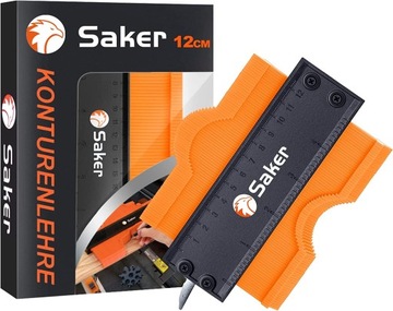 Szablon do konturów wzornik kształtów SAKER 12cm - narzędzie
