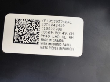 DODGE CALIBER 06 07 08 SVĚTLO LEVÝ EVROPA ORIGINÁLNÍ NOVÁ NR 81