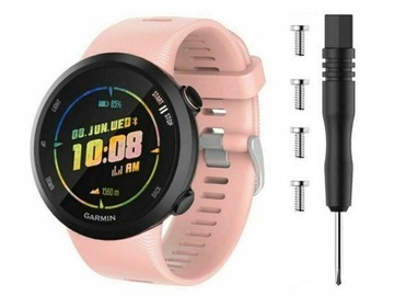 PASEK SILIKONOWY DO GARMIN FORERUNNER 45 / 45S RÓŻOWY