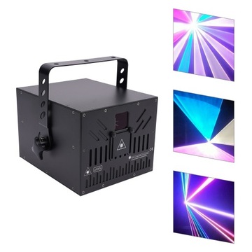 DMX LASER ANIMACYJNY ROBO 10W ILDA LASEROWY DO 500m² 12/21CH