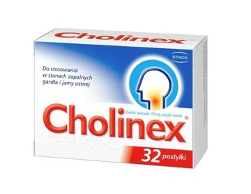 Cholinex 32 szt. tabletki na ból gardła do ssania
