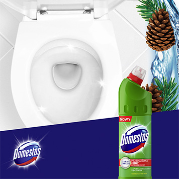 DOMESTOS РАСШИРЕННАЯ МОЩНОСТЬ ДЛЯ ТУАЛЕТНОЙ ЖИДКОСТИ 1 Л СМЕСЬ