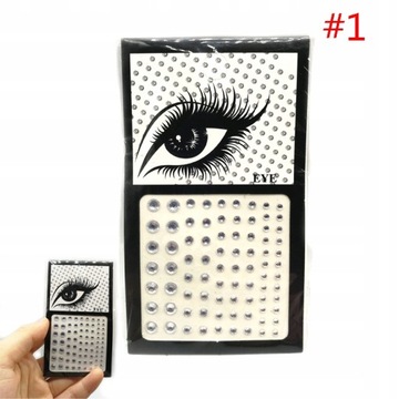 35 Colors Eyes Face Rhinestone Sticker Glitte